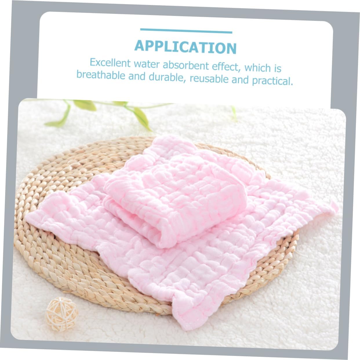 Beatifufu 5pcs Baby Towel Infant Washcloth Baby Saliva Towel Infant Face Towels Babywipes Baby Bath Towels Kids Bath Towels Baby Facial Towels Newborn Facial Towels Cotton Baby Facial Towels - Image 8